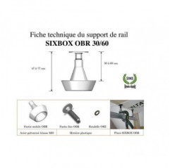 Appui réglable SIXBOX OBR 30/60 avec vis bois torx 5 * 80