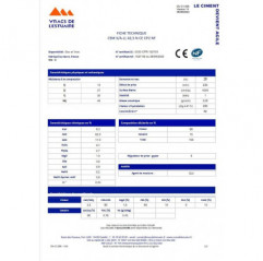 Ciment GRIS CEM II/A 42.5N 35kg NF
